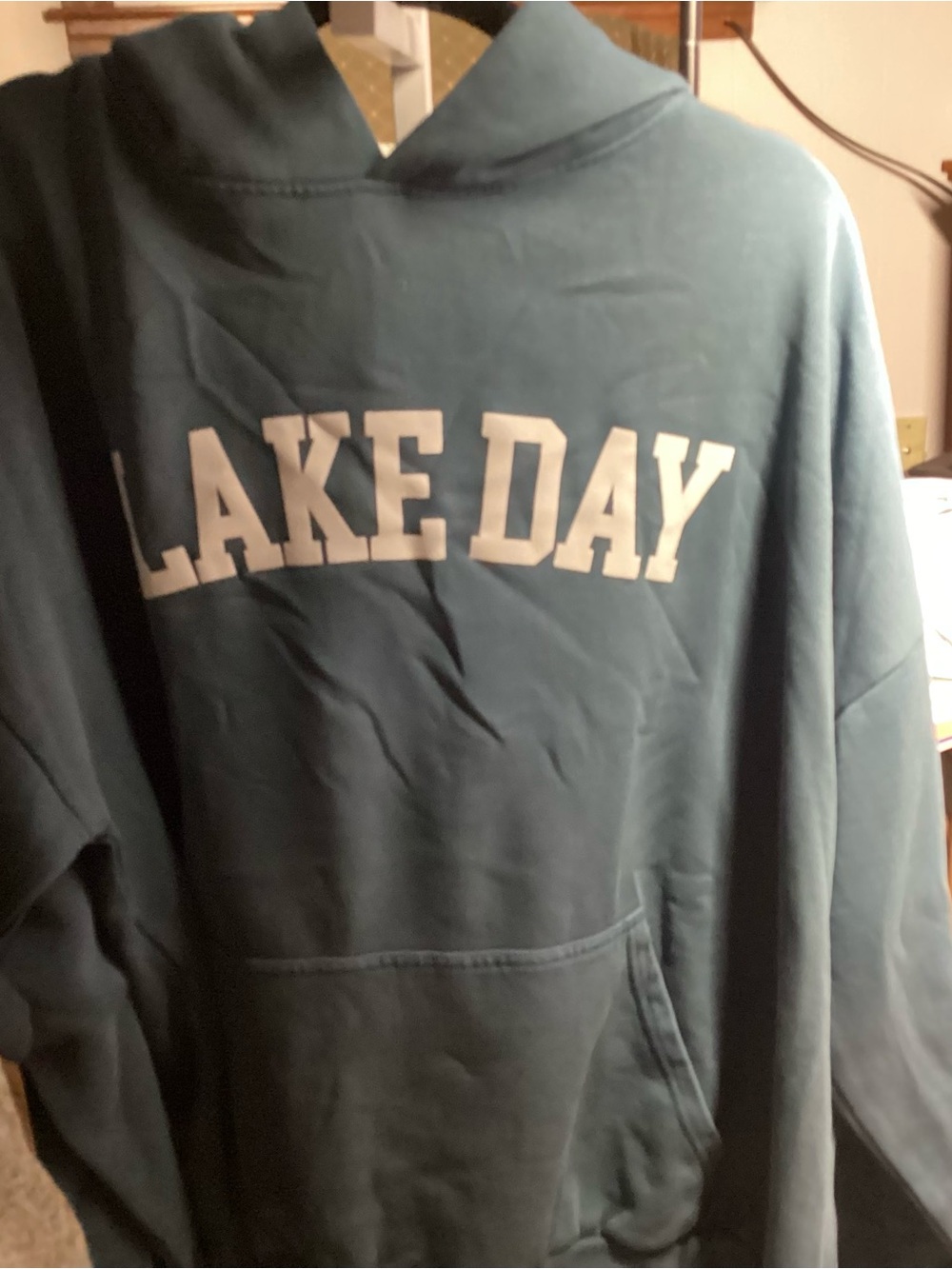 Lake Day Women's Teal Pullover Hoodie